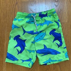 Lands End Boys Shark Swim trunks (7)
